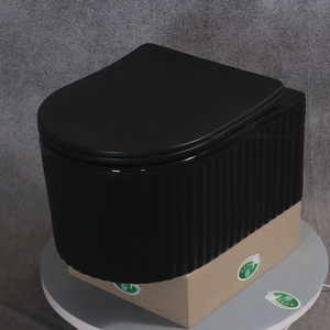 Nhà máy thiết bị vệ sinh gốm treo tường treo nhà vệ sinh phòng tắm <span class=keywords><strong>WC</strong></span> đình chỉ sứ đen tường treo nhà vệ sinh cho khách sạn - Product Image 2