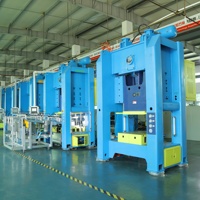 Machine automatique de fabrication de boîtes en aluminium pour aliments, 80 tonnes, emballage jetable, boîte en aluminium