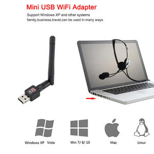 LC 150Mbps USB2.0 RT5370 อะแดปเตอร์อินเตอร์เน็ตไร้สายพร้อมเสาอากาศ 2dBi และ IEEE 802.11b/g/n รองรับกล่องทีวีคอมพิวเตอร์ - Product Image 3
