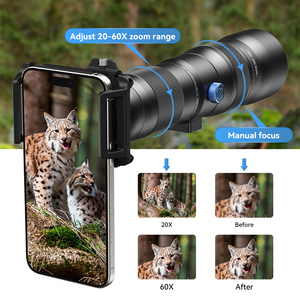 Objectif de caméra téléobjectif HD <span class=keywords><strong>Apexel</strong></span> 2025 Ultra 20-60X avec trépied pour iPhone, téléphone Android et la plupart des smartphones - Product Image 5