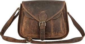 Nouveau Design Hippe sac à main en cuir pour femmes sac à bandoulière Vintage mode fermeture éclair voyage cartable sac à main - Product Image 5