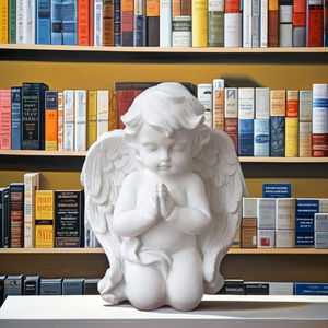 Vente chaude 3D Prier Chérubin Ange Statue À Genoux Gardien Figurine Église Ailes Résine <span class=keywords><strong>Fibre</strong></span> <span class=keywords><strong>De</strong></span> <span class=keywords><strong>Verre</strong></span> Décoratif Affaires Peint - Product Image 3