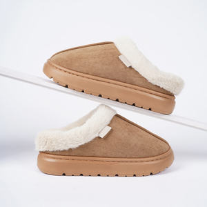 Pantuflas de Mujer de Doble Uso, de Felpa, para Invierno, Pantuflas de Algodón para Exteriores con Plataforma, Forro de Peluche y Suela de EVA Gruesa para Uso en el Hogar - Product Image 2