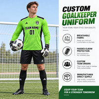 Maillot de Gardien de But Personnalisé à Manches Longues, Chemise de Football pour Gardien avec Protection Rembourrée des Coudes, Uniforme avec Nom et Numéro d'Équipe, Vente en Gros OEM