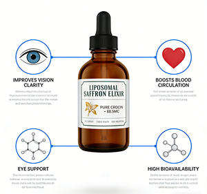 Gocce di Estratto di Zafferano Liposomiale OEM, Liquido Orale con Ashwagandha, Curcuma, Magnesio e Zinco per Uomini e Donne, Non Adatto a Donne in Gravidanza - Product Image 5