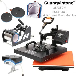 Guangyintong-ماكينة ضغط حراري ، 6x1 في 1 ، طباعة عالية الجودة بأسعار تنافسية على القمصان مخصصة ، ماكينة نقل الحرارة بالجملة
