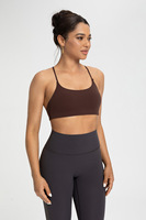 Brassière de yoga pour femme, bretelles non réglables pour un maintien sûr, matière Spandex/Nylon assurant flexibilité, durabilité et respirabilité
