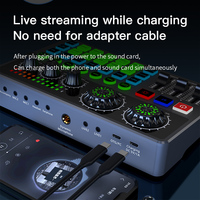 Carte son pour diffusion en direct F99, interface audio, batterie 10H, double entrée micro, effets DSP, suppression du bruit sans fil pour téléphone et PC