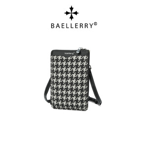 Sac bandoulière carré vertical à motif pied-de-poule Baellerry pour femme, avec fermeture éclair, sacoche portable pour téléphone, idéal pour les tenues quotidiennes, été 2023 - Product Image 4