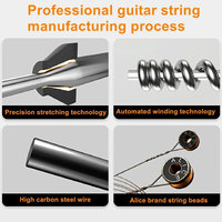 Senar Gitar Akustik Alice A206 Set 6 Senar Lengkap Senar Tunggal Gitar Folk Tembaga Buatan China Merek Art Titanium