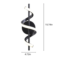 Nouvelle lampe murale LED moderne en aluminium pour la décoration de la chambre à coucher et du salon, design spirale unique