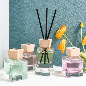 Vietnam WeWood Premium Square <b>Reed</b> <b>Diffuser</b> with Elegant Wooden Screw Cap Lid Premium Packaging for Bottle Closures - Product Image 3