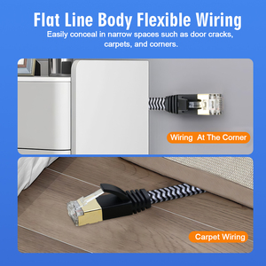 Lszh Áo khoác RJ45 40gbps mèo 8 che chắn Ethernet vá cáp tốc độ cao trong nhà SFTP cat8 Lan Mạng Cáp vá - Product Image 4