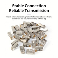 Connecteur RJ45 Cat5e Rg45 en métal 8 broches, connecteur Ethernet RJ45, connecteur modulaire CAT5 pour câble Cat5e