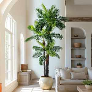 Vendita diretta del produttore 8 piedi giganteschi resistenti ai raggi UV in plastica artificiale per la casa di palma/il paesaggio all'aperto rinverdimento per pasqua - Product Image 4