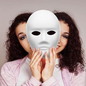 Bianco gatto bianco maschera pittura per i bambini vestire maschere fai <span class=keywords><strong>da</strong></span> te maschere di gatto per dipingere animali Cosplay Halloween Party Favor - Product Image 6