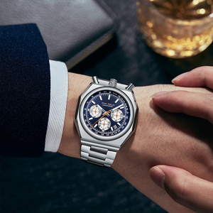 Reloj de Cuarzo Multifuncional MINI FOCUS de Moda para Hombre, Calendario, Luminoso, Correa de Acero Inoxidable de Lujo, Diseño de Cabeza de Toro - Product Image 4