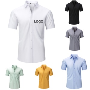 Camisetas Personalizadas Ligeras y Elásticas para <span class=keywords><strong>Hombre</strong></span>, Resistentes a las Arrugas, de Poliéster Transpirable y Absorbente de Sudor, de <span class=keywords><strong>Manga</strong></span> <span class=keywords><strong>Corta</strong></span> - Product Image 1