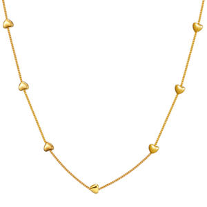 Collar de acero de titanio Little Love, versátil para mujer, cadena de cuello de corazón de melocotón de lujo ligero, exquisito e incoloro - Product Image 1