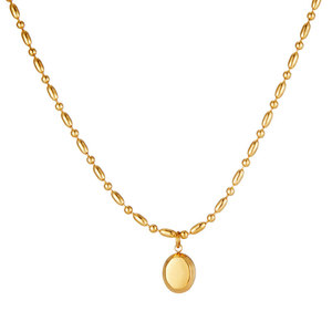 Collier pendentif en acier inoxydable 316L plaqué or 14k 18k, bijoux fantaisie pour femmes, vente en gros - Product Image 6