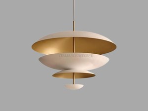 Designer 1950s Mid Century Pendant Light 4-Layer Atomic Scandinavian Chandelier 24 Inch Ceiling Lamp Interior Decor - Product Image 6