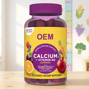 Kalsiyum <span class=keywords><strong>Vitamin</strong></span> D3 Jelibonları Kemik Sağlığını Destekleyen Takviyeler Meyve ve Sebze Tozu İçeren Multivitamin Kompleksi - Product Image 3
