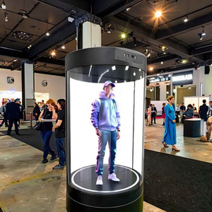 3D Display Portable Waterproof Customizable Showcase AI Interactive Cylinder Advertising <b>Cabinet</b> Holo Tube Holographic Display C - Product Image 6