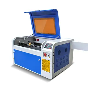 Pengukir laser co2 4060 ukuran kecil dengan ruida kulit akrilik pemotong laser kayu pengiriman cepat
