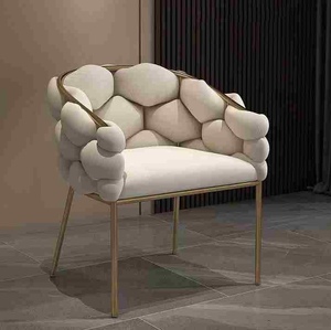 <span class=keywords><strong>Fauteuil</strong></span> capitonné moderne en <span class=keywords><strong>velours</strong></span> FYZK avec pieds en métal, chaise de salle à manger rembourrée pour restaurant, mobilier de maison, extérieur, vente en gros, OEM - Product Image 1
