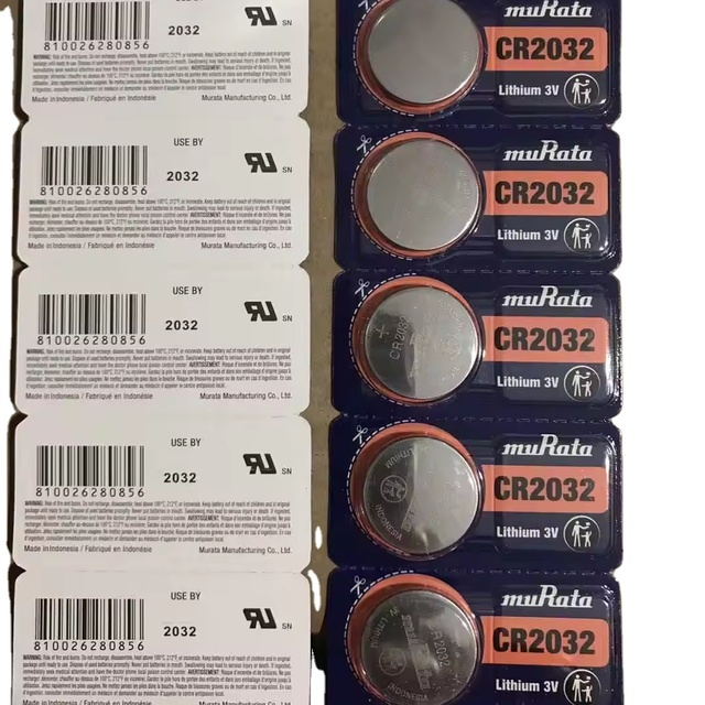 Wholesale CR2032 2016 2025 Button Cell Battery 3V Lithium Manganese Batteries for Murata