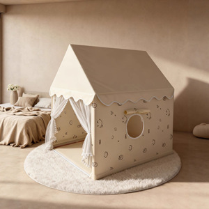 Princess Castle Play House Tent Tienda de juegos plegable para niños Kids Playhouse Pink Smiley Face Tent para bebé - Product Image 3