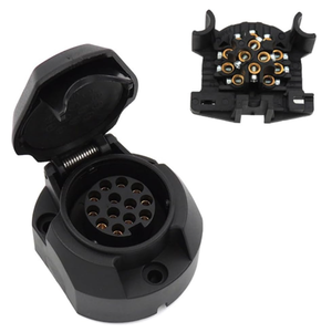 <span class=keywords><strong>Prise</strong></span> de remorque 13 broches étanche 12 V plastique 13 broches <span class=keywords><strong>adaptateur</strong></span> de <span class=keywords><strong>prise</strong></span> d'<span class=keywords><strong>attelage</strong></span> de remorquage pour camion camping-car voiture caravane remorquage - Product Image 4