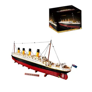KK6998, серия «DIY», титанический корабль, развивающая игрушка, лодка, совместимая с круизными кирпичами, строительные блоки, 9090 шт.