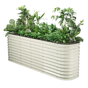 32 ''<span class=keywords><strong>de</strong></span> haut 9IN 1 extérieur Aluzinc galvanisé jardinière modulaire en métal ondulé surélevé kit <span class=keywords><strong>de</strong></span> lit <span class=keywords><strong>de</strong></span> jardin pour le jardin - Product Image 1