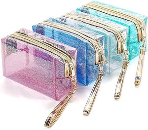 New Fashion Jelly Candy Color Octagonal PVC Soft Handle Travel Storage <b>Bag</b> <b>Large</b> Zipper Closure Waterproof <b>Cosmetic</b> Makeup - Product Image 1