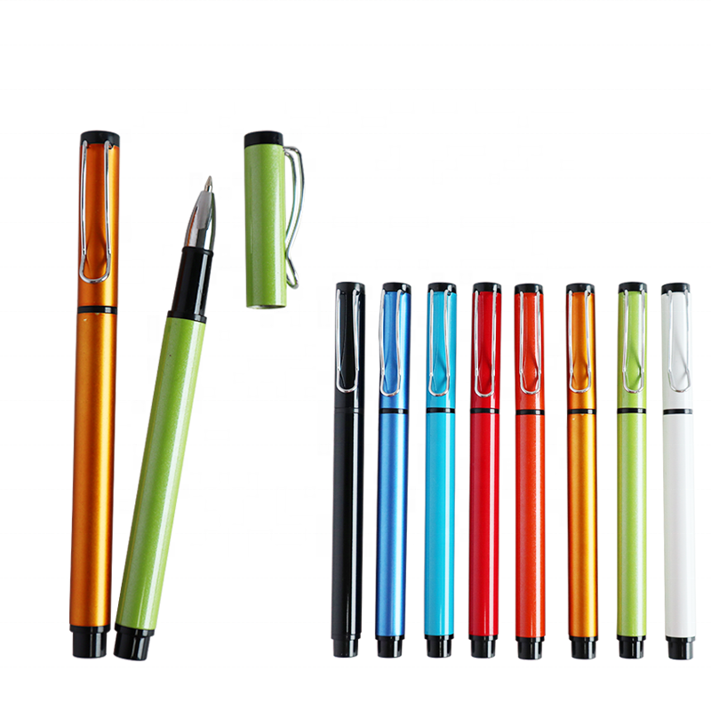 Portable Aluminum Ballpoint Pen 0.5mm/1.0mm Writing Width Shiny Colours Promotional Banner Metal Pen Aluminum Ballpoint Pen