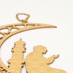 Décoration EID Mubarak, ornement en bois doré, décoration murale pour la maison, décoration de fête islamique musulmane, cadeau Ramadan Kareem - Product Image 5