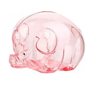 Hülle für Piggy Bank Kunststoff Karikatur-Schwein Münze Bank Geldbank unzerbrechliche durchsichtige Geldbox Münzbox für Kinder Erwachsene Geschenke