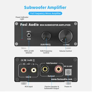 Amplificateur mono Fosi Audio, amplificateur <span class=keywords><strong>de</strong></span> subwoofer 100W avec amplificateur <span class=keywords><strong>de</strong></span> puissance <span class=keywords><strong>basse</strong></span> pour haut-parleur <span class=keywords><strong>passif</strong></span> domestique FS M04 - Product Image 2