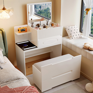 <span class=keywords><strong>Commode</strong></span> longue blanche moderne à 8 tiroirs avec station de charge et éclairage LED pour chambres à coucher – Approvisionnement direct usine - Product Image 1