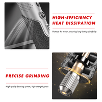 Mini perceuse rotative portable 5 vitesses, moteur électrique en cuivre, kit d'outils de meulage, de découpe, de perçage et de polissage pour le bois, le métal et le bricolage