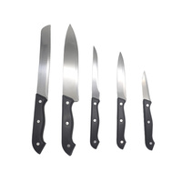 Ensemble de 6 couteaux de chef en acier inoxydable de Offre Spéciale qualité avec manche en PP et couteau de cuisine professionnel en acier inoxydable