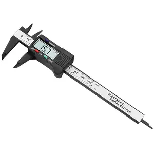 100mm אלקטרוני פלסטיק דיגיטלי Caliper סיבי פחמן Vernier Caliper מד מיקרומטר מדידת כלי Caliper שליט