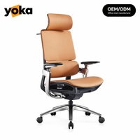 Fauteuil de Direction en Cuir de Luxe, Ergonomique avec Soutien Dorsal et Appuie-Tête Réglable, Fabrication Directe Usine pour Espaces de Bureau Haut de Gamme