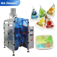 Nouvelle machine d'emballage automatique de sachets triangulaires pour jus, boissons, lait et sachets pyramidaux