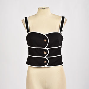 Vêtements pour femmes sans manches de qualité supérieure Nouvelle arrivée Haut à col en forme de cœur - Product Image 1