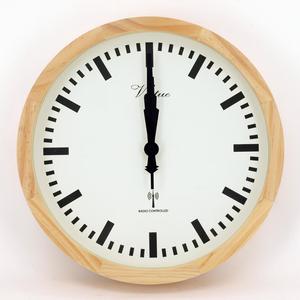 Retro Style <b>Clock</b> Quartz Round Custom Natural Wooden Wall <b>Clock</b> - Product Image 6