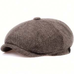 Gorra Newsboy Estilo Británico Envejecido, Sombrero Retro de Inglaterra para Hombre, Gorra Newsboy con Visera - Product Image 6