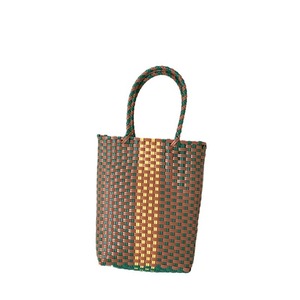 Sac d'été en PVC tissé à la main décontracté fourre-tout style dame manipulé panier couleur-bloc tissé plage cadeau panier doublure en <span class=keywords><strong>tissu</strong></span> - Product Image 4