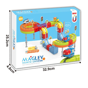 70 PCS Magnetic Rail Electric <b>Train</b> Set Flexible Race Track DIY Montessori Building <b>Kits</b> STEM Learning Toy for Boys Girls - Product Image 3